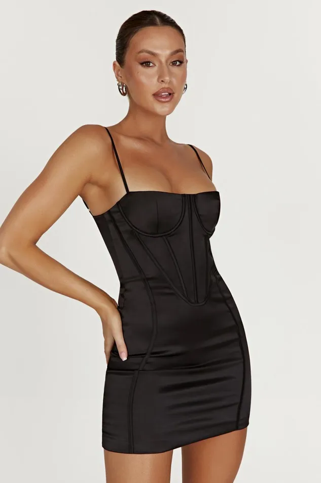 Meshki Mini Dresses Women Bridget Corset Mini Dress 8211 Black Black
