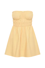 Meshki Mini Dresses Women Eloise Strapless Linen Mini Dress 8211 Mango Mango
