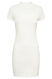 Meshki Mini Dresses Women Halston Short Sleeve Mini Dress 8211 White White