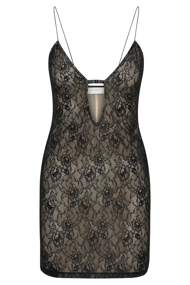 Meshki Mini Dresses Women Juliet Lace Mini Dress 8211 Black Black