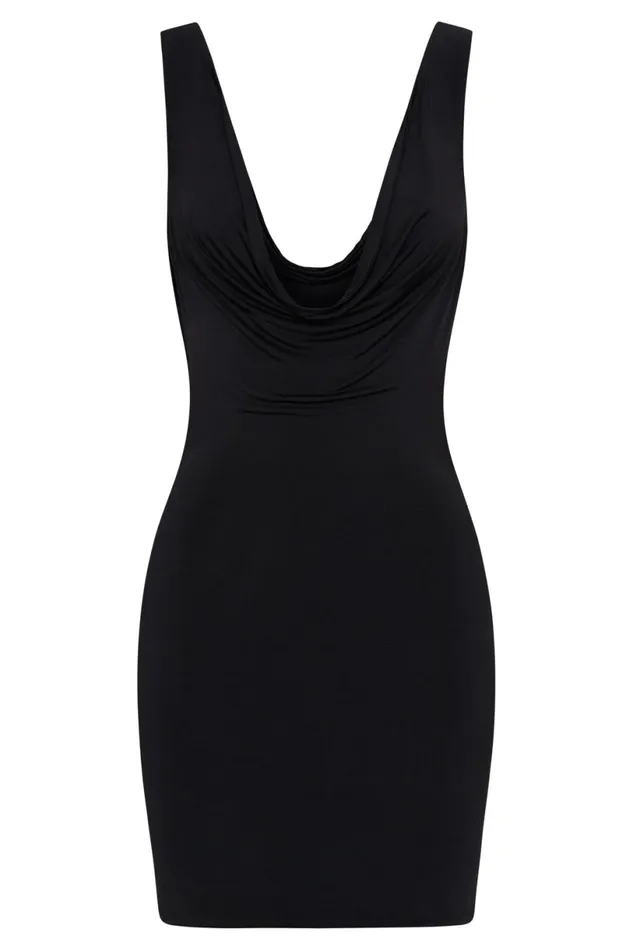 Meshki Mini Dresses Women Juliette Cowl Mini Dress 8211 Black Black