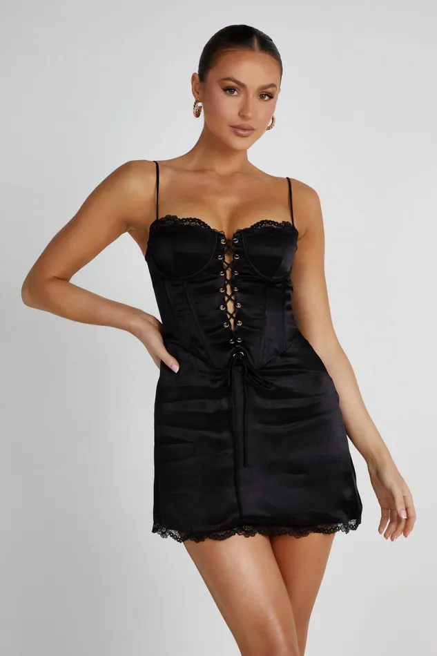 Meshki Mini Dresses Women Kalila Corset Mini Dress 8211 Black Black
