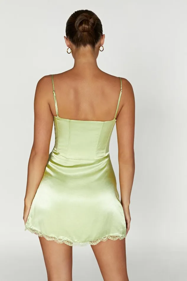 Meshki Mini Dresses Women Kalila Corset Mini Dress 8211 Pistachio Green Pistachiogreen