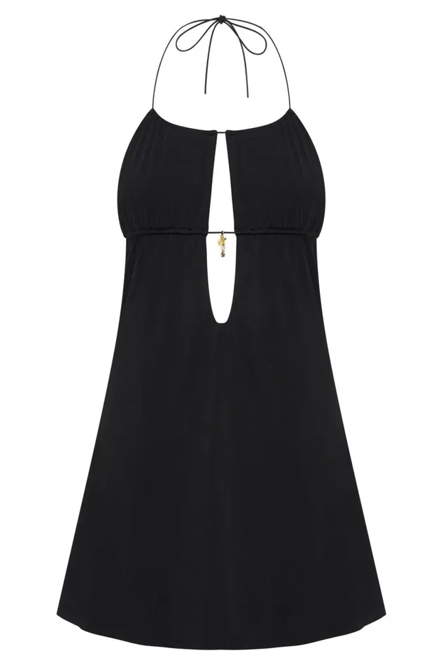 Meshki Mini Dresses Women Kehlani Halter Mini Dress 8211 Black Black Meshki Mini Dresses Women Kehlani Halter Mini Dress 8211 Black Black