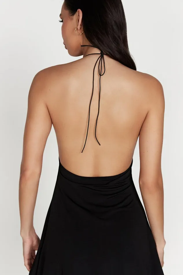 Meshki Mini Dresses Women Kehlani Halter Mini Dress 8211 Black Black Meshki Mini Dresses Women Kehlani Halter Mini Dress 8211 Black Black