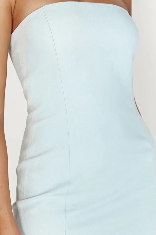 Meshki Mini Dresses Women Maci Linen Mini Dress 8211 Powder Blue Powderblue