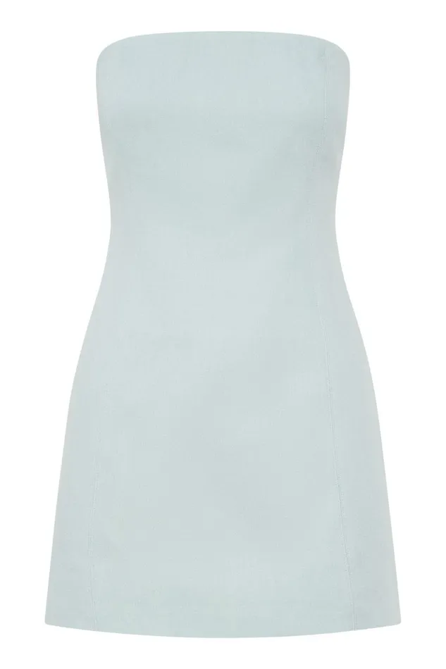 Meshki Mini Dresses Women Maci Linen Mini Dress 8211 Powder Blue Powderblue