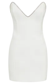 Meshki Mini Dresses Women Madi Suiting Mini Dress With Diamante Rope 8211 White White