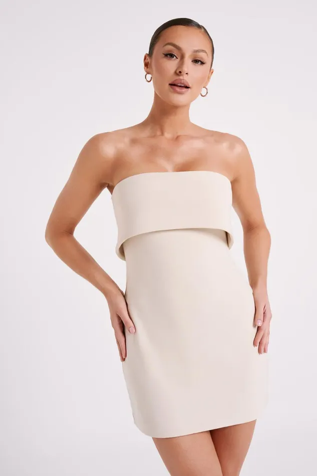 Meshki Mini Dresses Women Mariska Strapless Crepe Mini Dress 8211 Cream Cream Meshki Mini Dresses Women Mariska Strapless Crepe Mini Dress 8211 Cream Cream