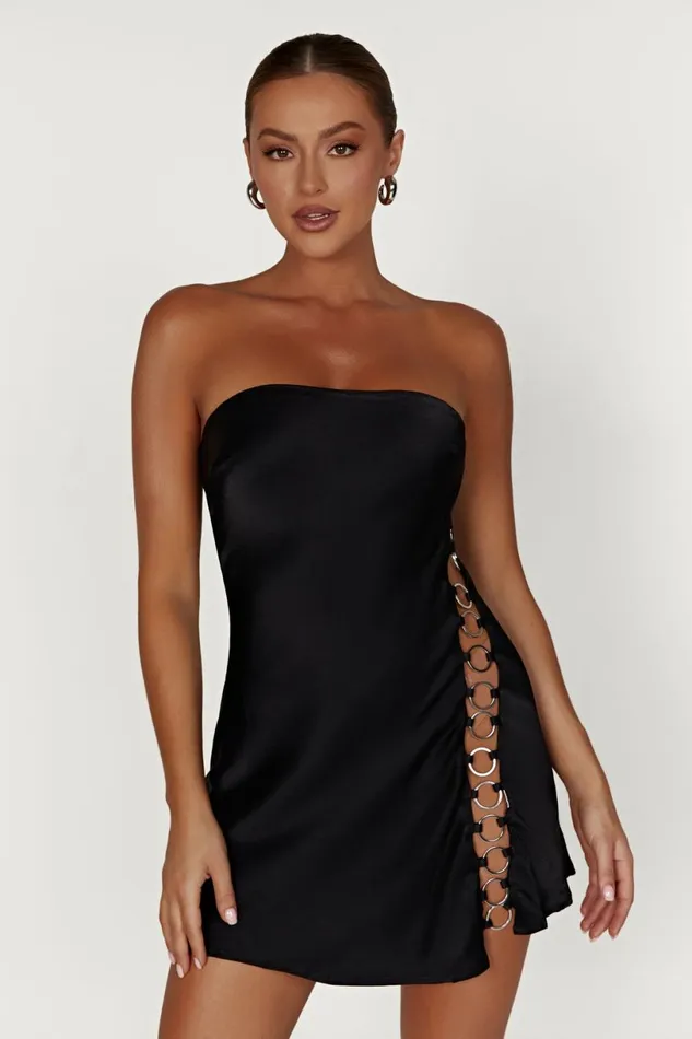 Meshki Mini Dresses Women Maura Ring Mini Dress 8211 Black Black