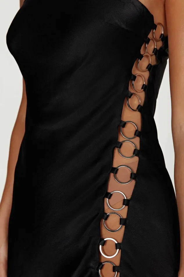 Meshki Mini Dresses Women Maura Ring Mini Dress 8211 Black Black