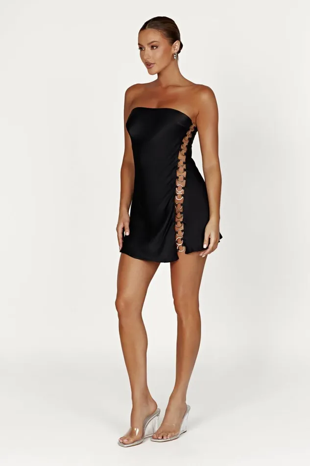 Meshki Mini Dresses Women Maura Ring Mini Dress 8211 Black Black