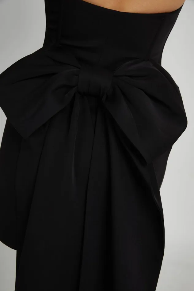 Meshki Mini Dresses Women Meredith Strapless Bow Mini Dress 8211 Black Black