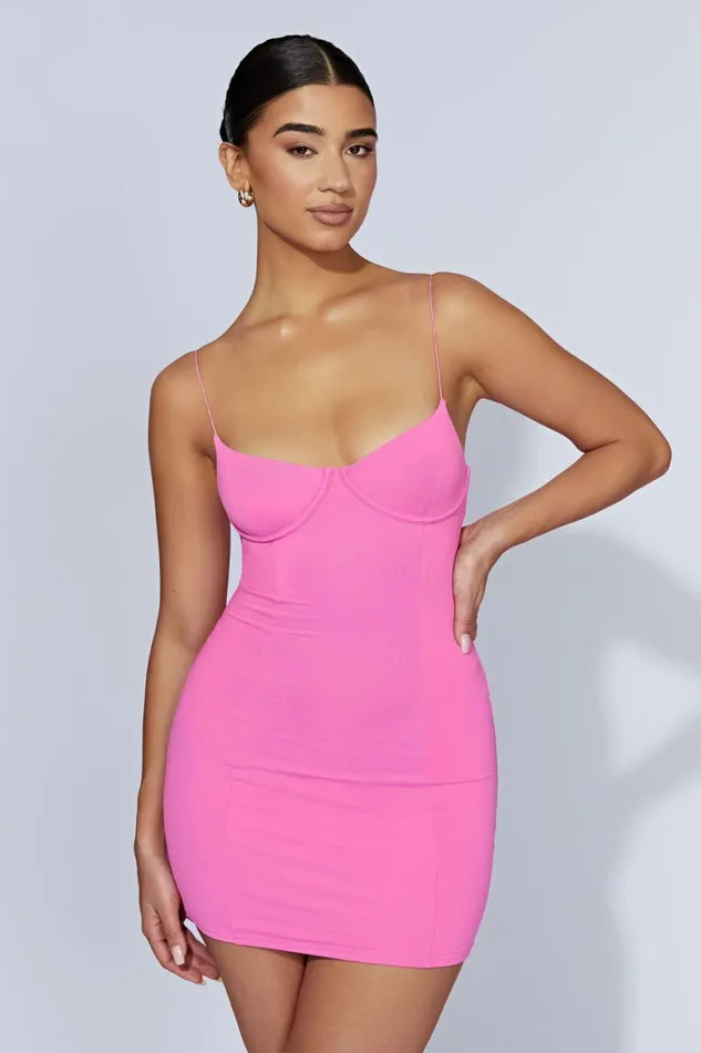 Meshki Mini Dresses Women Misty Contour Mini Dress 8211 Bubblegum Pink Bubblegumpink Meshki Mini Dresses Women Misty Contour Mini Dress 8211 Bubblegum Pink Bubblegumpink