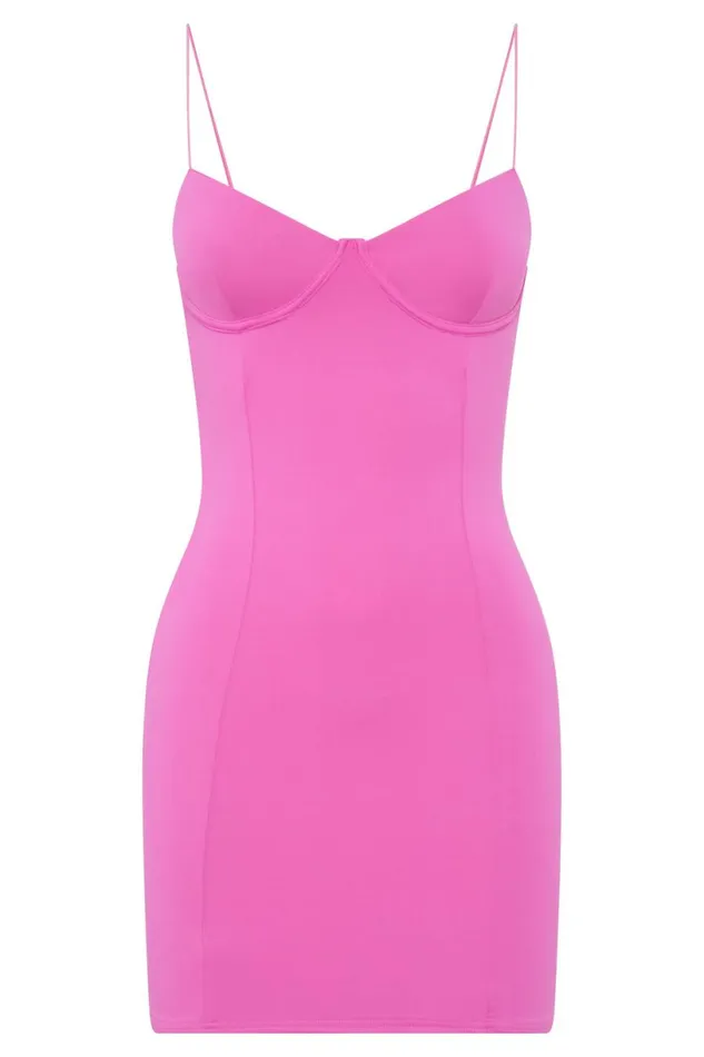 Meshki Mini Dresses Women Misty Contour Mini Dress 8211 Bubblegum Pink Bubblegumpink