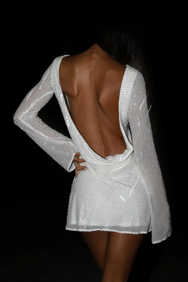 Meshki Mini Dresses Women Nala Sequin Mini Dress 8211 White White
