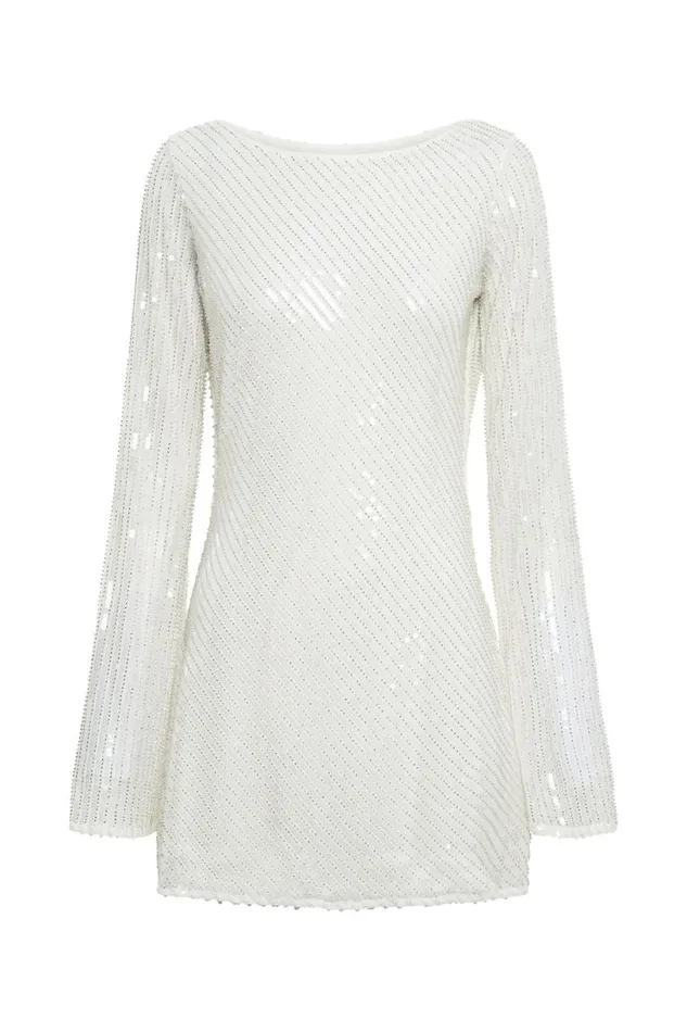 Meshki Mini Dresses Women Nala Sequin Mini Dress 8211 White White