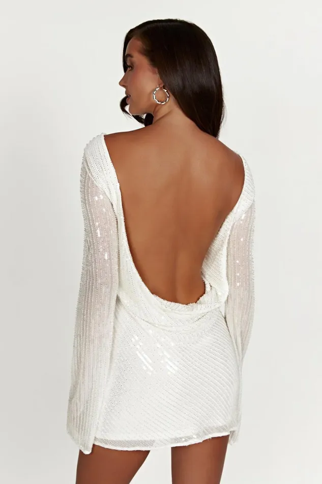 Meshki Mini Dresses Women Nala Sequin Mini Dress 8211 White White