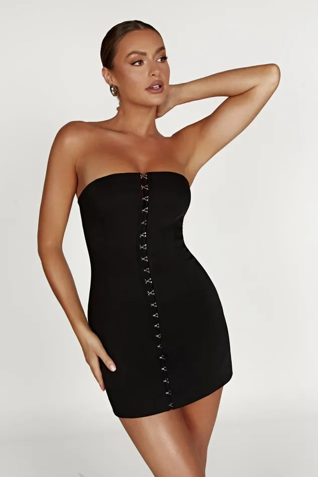 Meshki Mini Dresses Women Ornella Hook And Eye Mini Dress 8211 Black Black