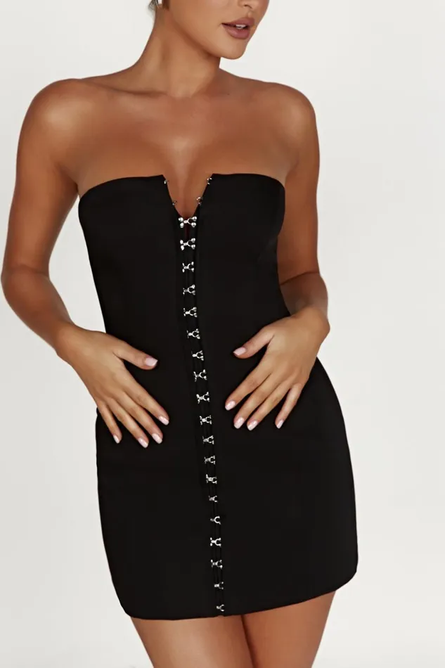 Meshki Mini Dresses Women Ornella Hook And Eye Mini Dress 8211 Black Black