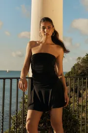 Meshki Mini Dresses Women Pedra Strapless Mini Dress 8211 Black Black