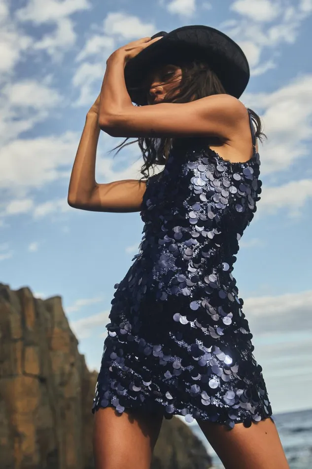 Meshki Mini Dresses Women Romilly Sequin Mini Dress 8211 Midnight Navy Midnightnavy Meshki Mini Dresses Women Romilly Sequin Mini Dress 8211 Midnight Navy Midnightnavy