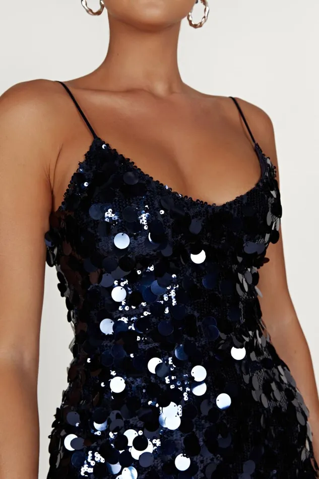 Meshki Mini Dresses Women Romilly Sequin Mini Dress 8211 Midnight Navy Midnightnavy