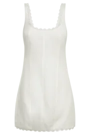 Meshki Mini Dresses Women Rose Cotton Corset Mini Dress 8211 White White