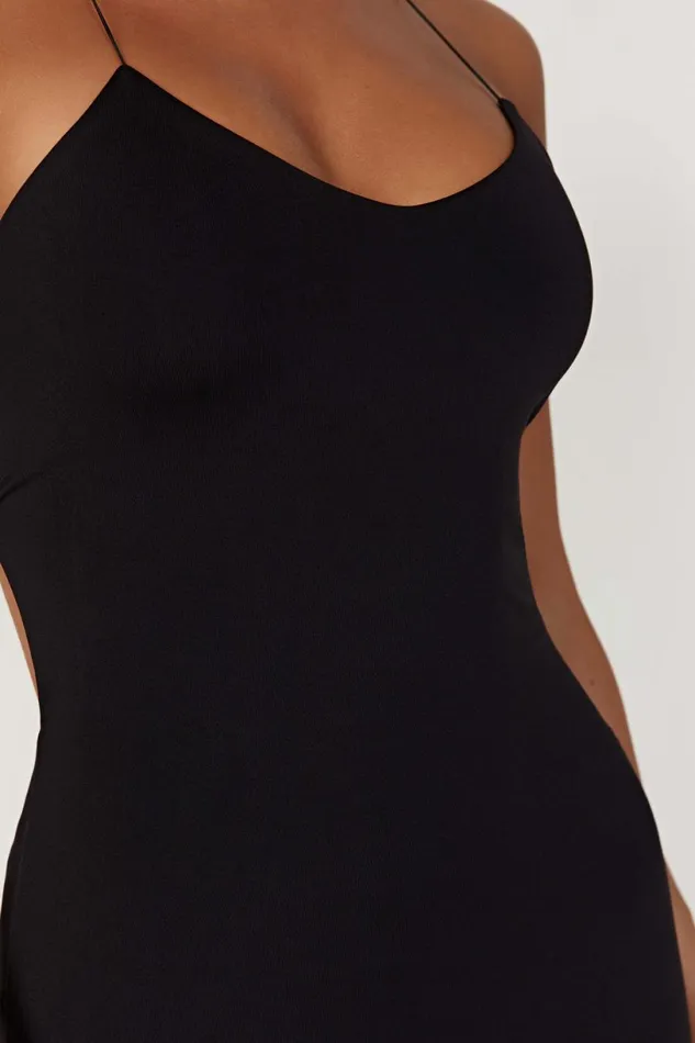 Meshki Mini Dresses Women Sabine Recycled Nylon Mini Backless Dress 8211 Black Black