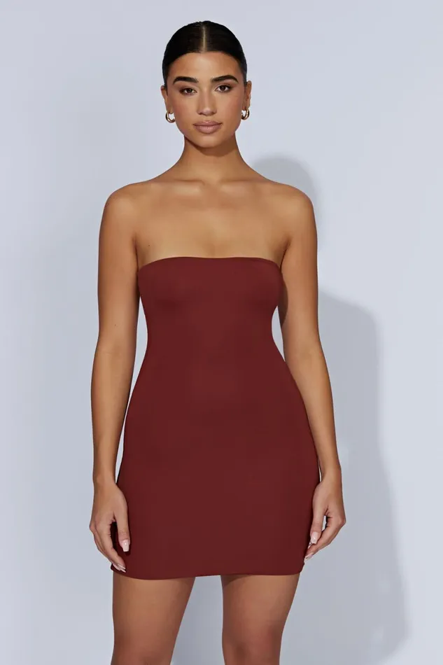 Meshki Mini Dresses Women Stella Strapless Mini Dress 8211 Cherry Chocolate Cherrychocolate Meshki Mini Dresses Women Stella Strapless Mini Dress 8211 Cherry Chocolate Cherrychocolate
