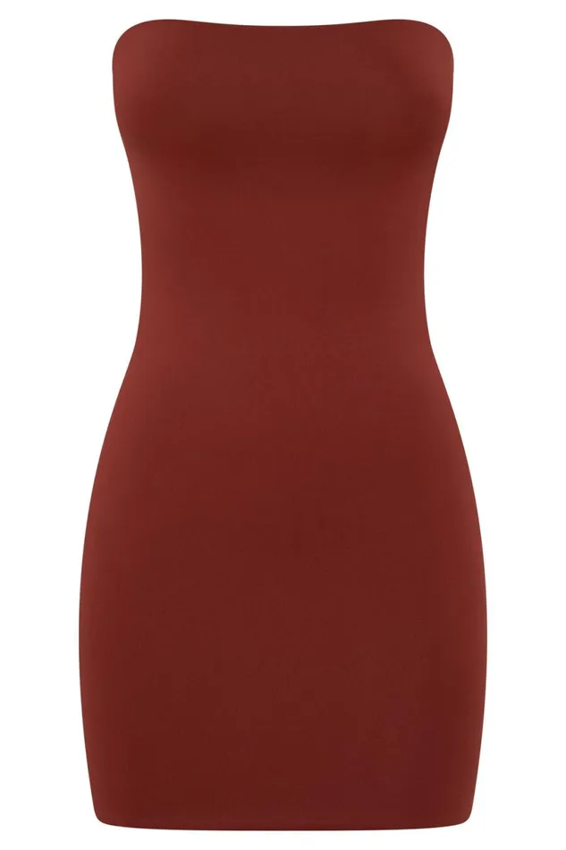 Meshki Mini Dresses Women Stella Strapless Mini Dress 8211 Cherry Chocolate Cherrychocolate