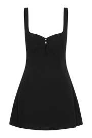 Meshki Mini Dresses Women Tandie Linen Flare Mini Dress 8211 Black Black