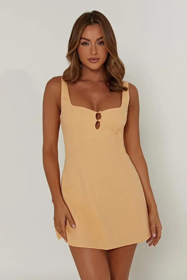 Meshki Mini Dresses Women Tandie Linen Flare Mini Dress 8211 Mango Mango
