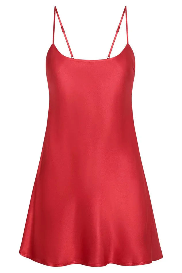 Meshki Mini Dresses Women Valentina Satin Mini Dress 8211 Red Red