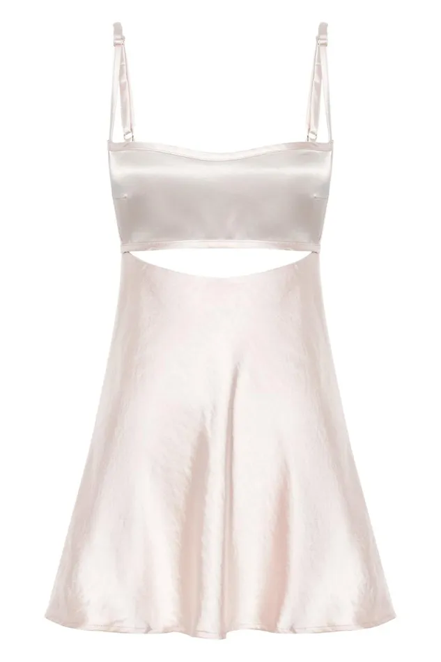 Meshki Mini Dresses Women Veda Two Tone Mini Dress 8211 Blush Pink Blushpink