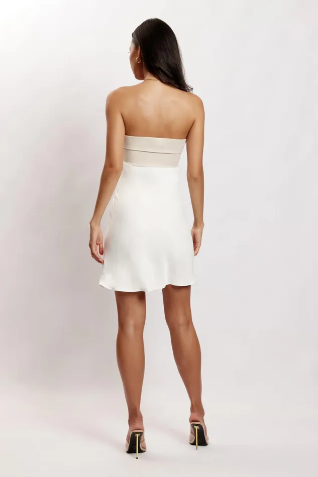 Meshki Mini Dresses Women Veronica Strapless Mini Dress 8211 Multi Bone Multibone