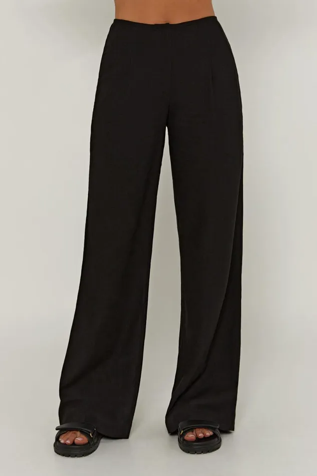 Meshki Pants Women Adina Linen Pant 8211 Black Black