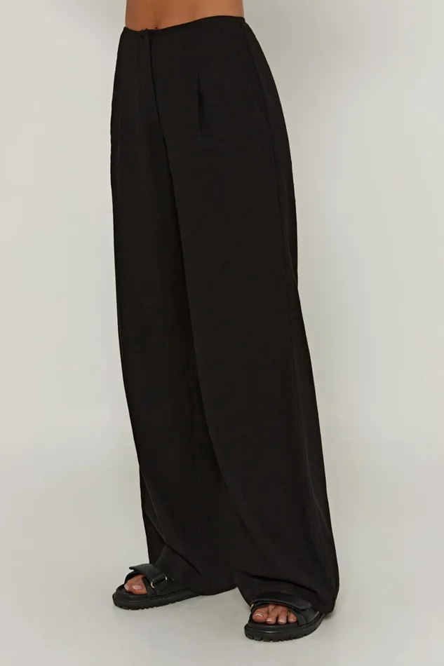 Meshki Pants Women Adina Linen Pant 8211 Black Black