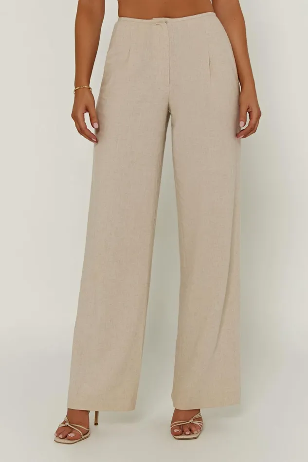Meshki Pants Women Adina Linen Pant 8211 Natural Natural