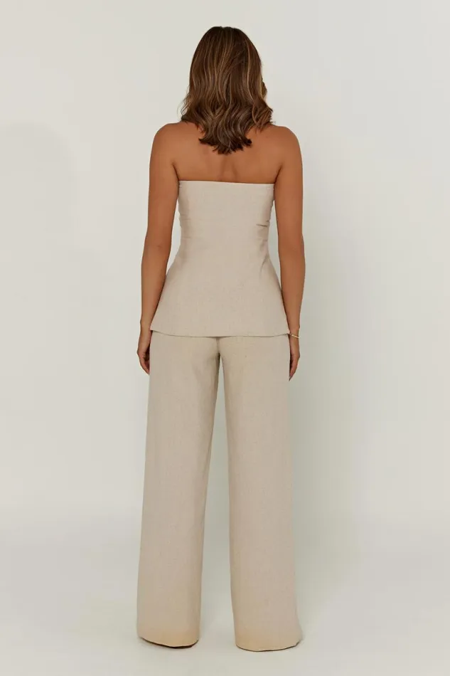 Meshki Pants Women Adina Linen Pant 8211 Natural Natural