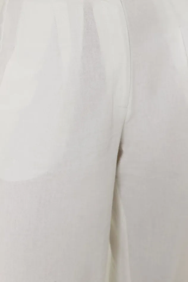 Meshki Pants Women Adina Linen Pant 8211 White White