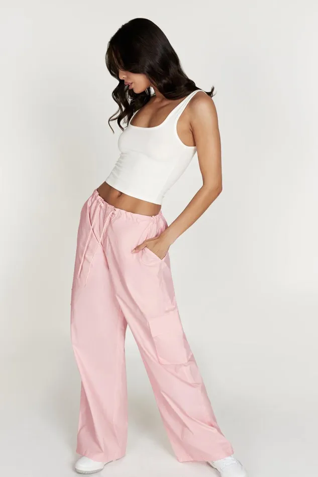 Meshki Pants Women Amara Parachute Pants 8211 Baby Pink Babypink