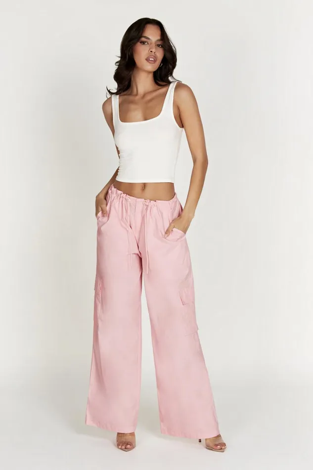 Meshki Pants Women Amara Parachute Pants 8211 Baby Pink Babypink