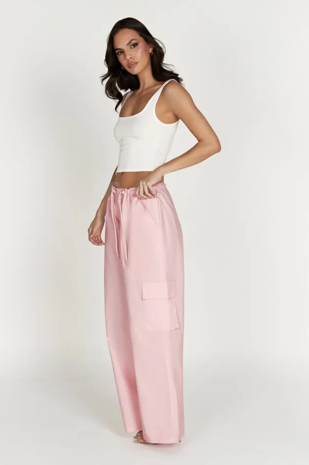Meshki Pants Women Amara Parachute Pants 8211 Baby Pink Babypink