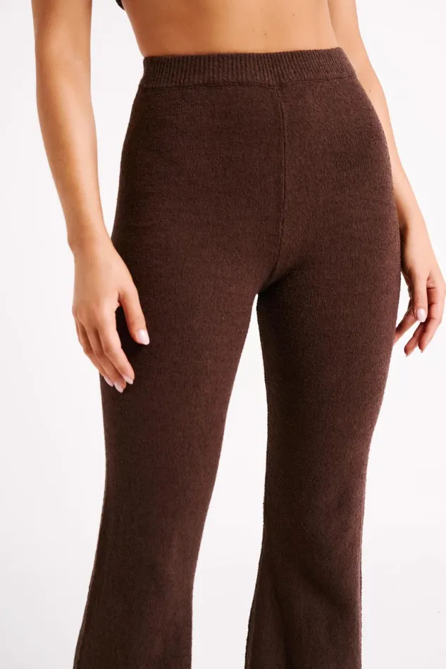 Meshki Pants Women Angelina Knit Pants 8211 Chocolate Chocolate
