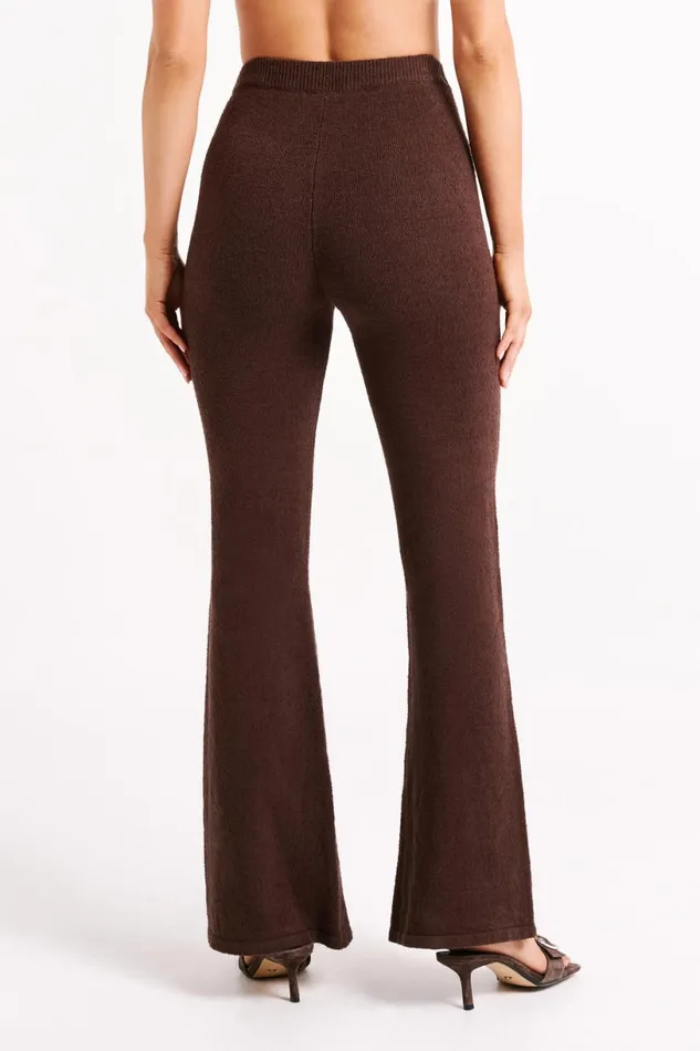 Meshki Pants Women Angelina Knit Pants 8211 Chocolate Chocolate