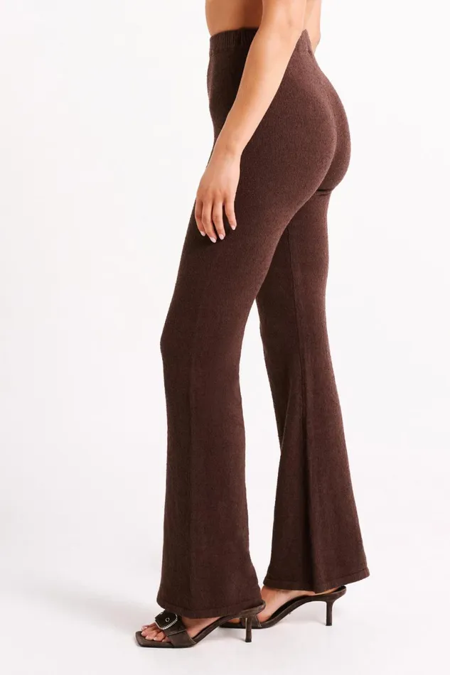 Meshki Pants Women Angelina Knit Pants 8211 Chocolate Chocolate