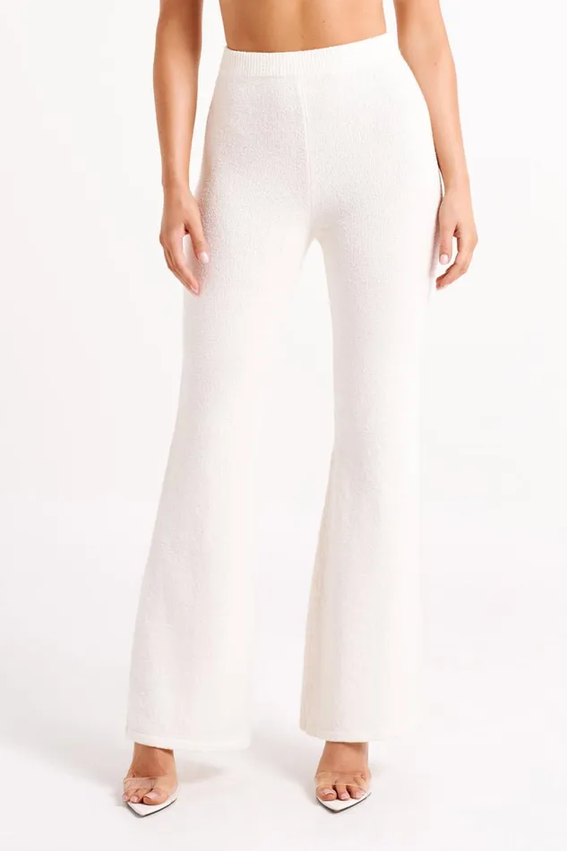 Meshki Pants Women Angelina Knit Pants 8211 Ivory Ivory