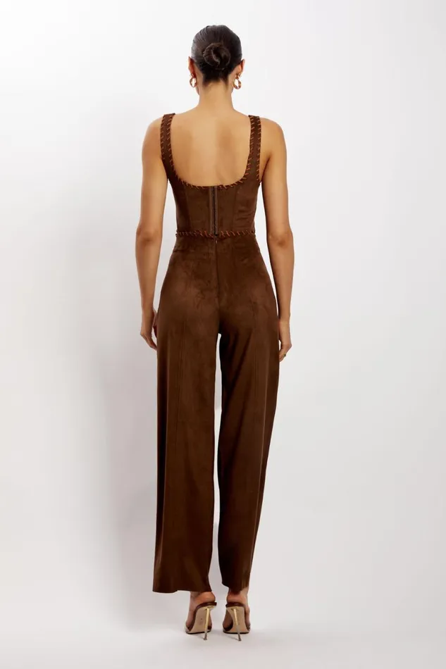 Meshki Pants Women Audrey Suede Wideleg Pants 8211 Chocolate Chocolate Meshki Pants Women Audrey Suede Wideleg Pants 8211 Chocolate Chocolate
