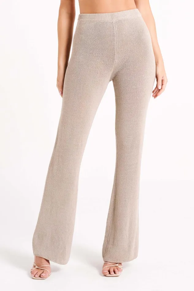 Meshki Pants Women Carlota Knit Pants 8211 Taupe Taupe